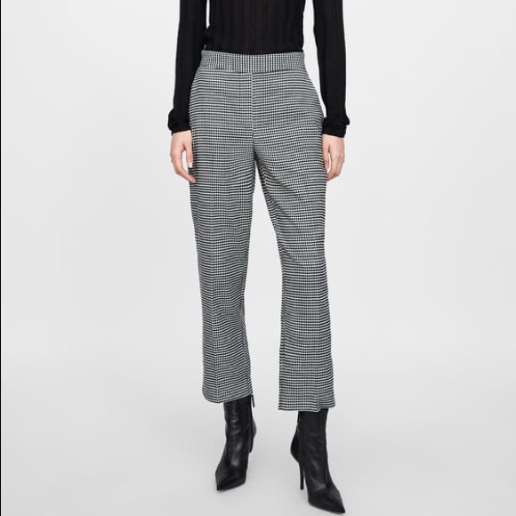 Zara Pants - Zara houndstooth soft pants NWT